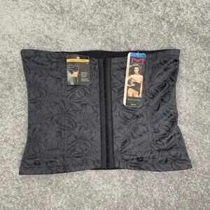 NWT Maidenform Firm Control Shapewear XL Instant Slimmer Waist Nipper Black